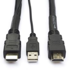 Εικόνα της Καλώδιο Nedis Active HDMI Male to HDMI Male/USB-A Male 4K@60Hz 40m Black CVGL34620BK400