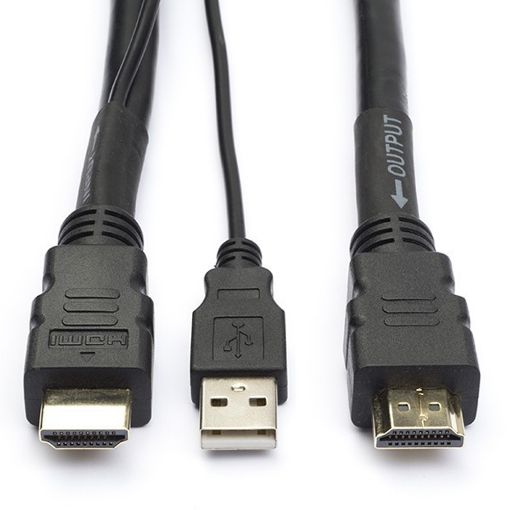 Εικόνα της Καλώδιο Nedis Active HDMI Male to HDMI Male/USB-A Male 4K@60Hz 40m Black CVGL34620BK400