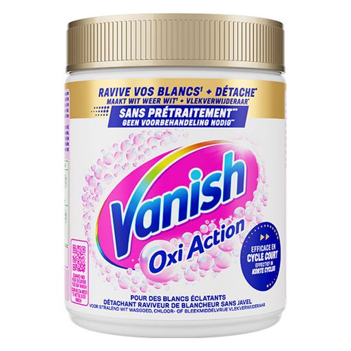 Εικόνα της Καθαριστικό Λεκέδων Ρούχων Vanish Oxi Action White Powder 480g