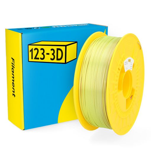 Εικόνα της 123-3D PLA Satin Rainbow Filament 1.75mm Spool of 1Kg Yellow/Brown