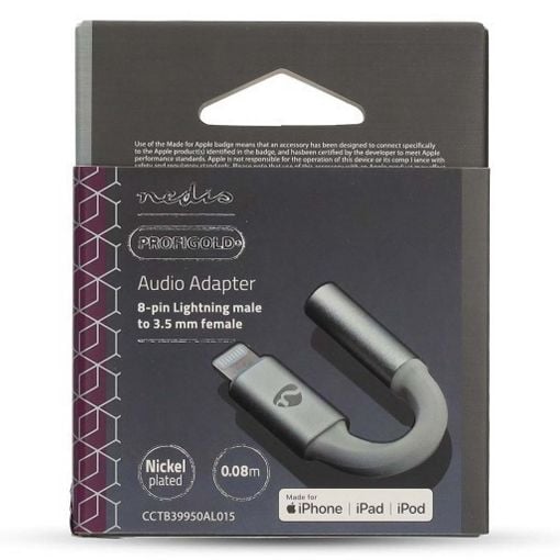 Εικόνα της Adapter Nedis Lightning Male to 3.5 mm Female Grey CCTB39950AL015
