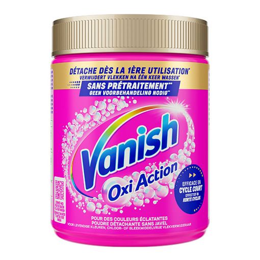 Εικόνα της Καθαριστικό Λεκέδων Ρούχων Vanish Oxi Action Pink Powder 480g