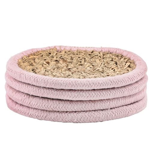 Εικόνα της Σετ Σουβέρ Estia Gaia 12x12cm 4τμχ Pink 07-40420