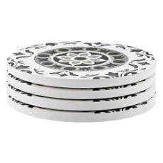 Εικόνα της Σετ Σουβέρ Estia Κεραμικό 10.3x10.3cm 4τμχ Heritage Green 07-39264