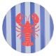 Εικόνα της Σετ Σουβέρ Estia Κεραμικό 10.3x10.3cm 4τμχ Nautical Lobster 07-39301