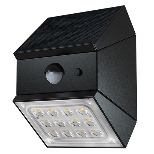 Εικόνα της Ηλιακό Επιτοίχιο Φωτιστικό 123LED Magic Cube 3000-4000-6000K με Αισθητήρα Κίνησης IP65 Black
