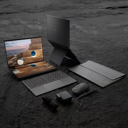 Εικόνα της Laptop Asus ZenBook Duo UX8407AA 14" OLED Touch Intel Core Ultra X9 388H 32GB 2TB SSD Win11 Pro Moher Gray 90NB16V1-M00BA0