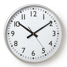 Εικόνα της Πλαστικό Ρολόι Τοίχου Nedis Tanita 38cm Silver/White CLWA016PC38AL