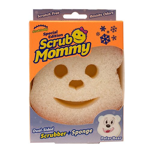 Εικόνα της Σφουγγάρι Scrub Daddy Scrub Mommy White Polar Bear Christmas Special Edition White