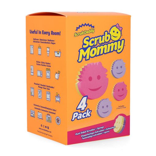 Εικόνα της Σφουγγάρι Scrub Daddy Scrub Mommy Shapes 4τμχ Pink/Purple