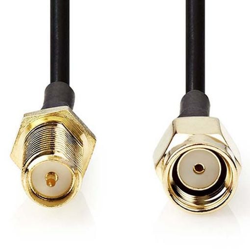 Εικόνα της Καλώδιο Nedis SMA Male to SMA Female Single Shielded Gold-Plated 2m Black CSGL02210BK20