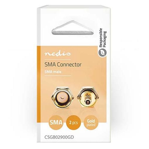 Εικόνα της Connector Nedis SMA Male Gold-Plated 2τμχ CSGB02900GD