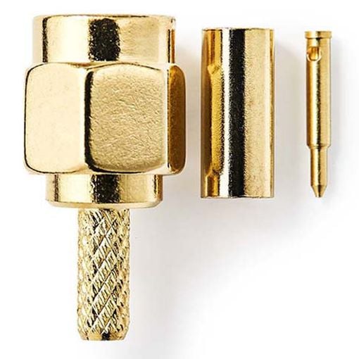 Εικόνα της Connector Nedis SMA Male Gold-Plated 2τμχ CSGB02900GD