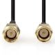 Εικόνα της Καλώδιο Nedis SMA Male to SMA Male Single Shielded Gold-Plated 1m Black CSGB02000BK10