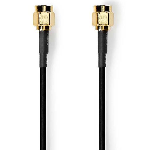 Εικόνα της Καλώδιο Nedis SMA Male to SMA Male Single Shielded Gold-Plated 1m Black CSGB02000BK10
