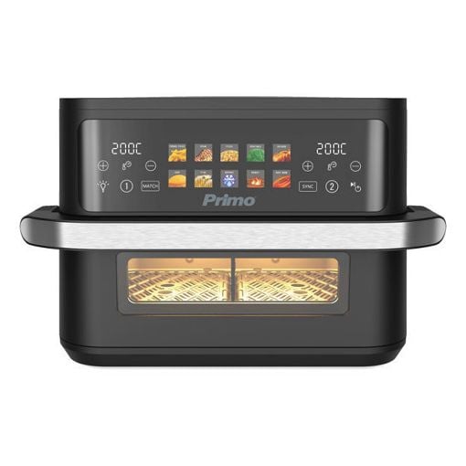 Εικόνα της Φριτέζα Αέρος Primo 2in1 Dual Zone Digital 11lt 2800W Inox/Black PRAF-40530