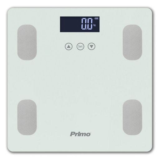 Εικόνα της Ψηφιακή Ζυγαριά Μπάνιου Primo 180Kg με Λιπομετρητή White PRBS-40464
