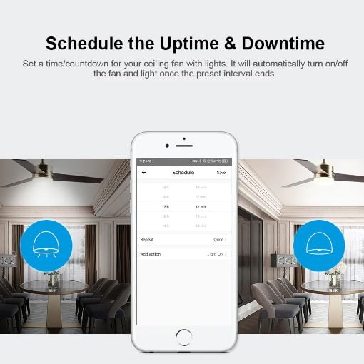 Εικόνα της Ceiling Fan & Light Controller Sonoff Wi-Fi IFAN04-H