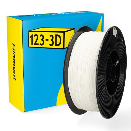 Εικόνα της 123-3D PLA Filament 1.75mm Spool of 3Kg White