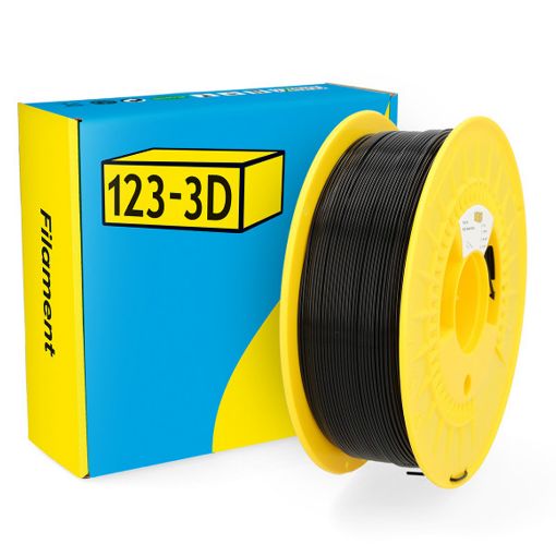 Εικόνα της 123-3D PLA High Speed Filament 1.75mm Spool of 1Kg Black