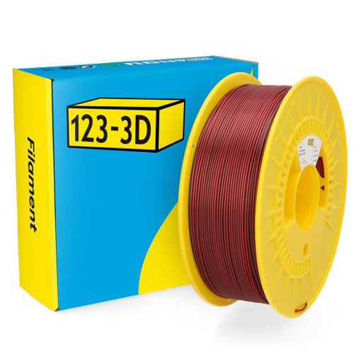 Εικόνα της 123-3D PLA Chameleon Filament 1.75mm Spool of 1Kg Black-Red