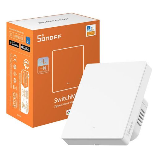Εικόνα της Έξυπνος Διακόπτης Τοίχου Sonoff ZBM5 1 Καναλιού 80W Zigbee White ZBM5-1C-80W