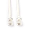 Εικόνα της Καλώδιο Τηλεφώνου Nedis RJ11 Male to Male 5m White TCGL90200WT50