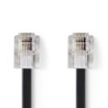 Εικόνα της Καλώδιο Τηλεφώνου Nedis RJ11 Male to Male 5m Black TCGL90200BK50