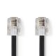 Εικόνα της Καλώδιο Τηλεφώνου Nedis RJ11 Male to Male 5m Black TCGL90200BK50