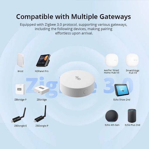 Εικόνα της Smart Humidity & Temperature Sensor Sonoff Zigbee White SNZB-02P
