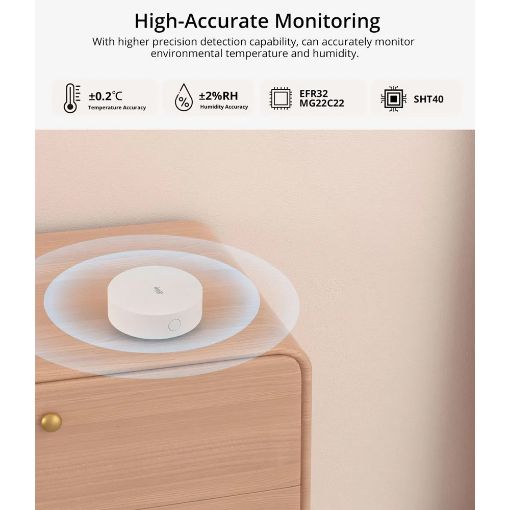 Εικόνα της Smart Humidity & Temperature Sensor Sonoff Zigbee White SNZB-02P
