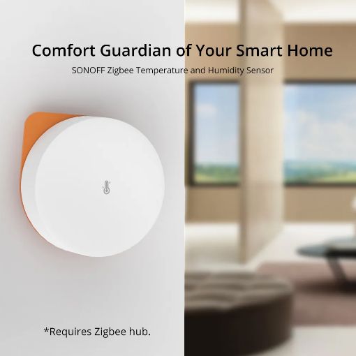 Εικόνα της Smart Humidity & Temperature Sensor Sonoff Zigbee White SNZB-02P