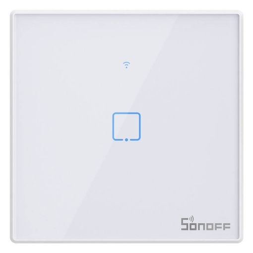 Εικόνα της Smart Χωνευτός Διακόπτης Sonoff T2 TX WiFi & RF 433MHz με 1 Πλήκτρο Ultra White T2EU1C-TX