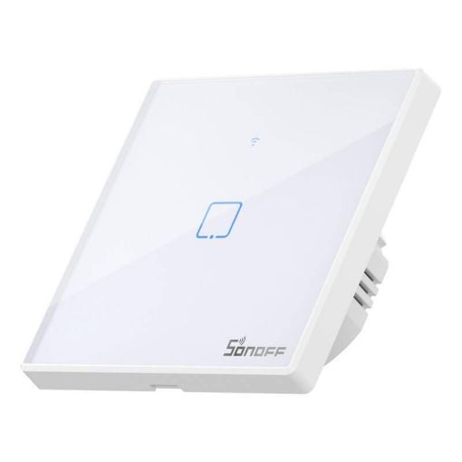 Εικόνα της Smart Χωνευτός Διακόπτης Sonoff T2 TX WiFi & RF 433MHz με 1 Πλήκτρο Ultra White T2EU1C-TX