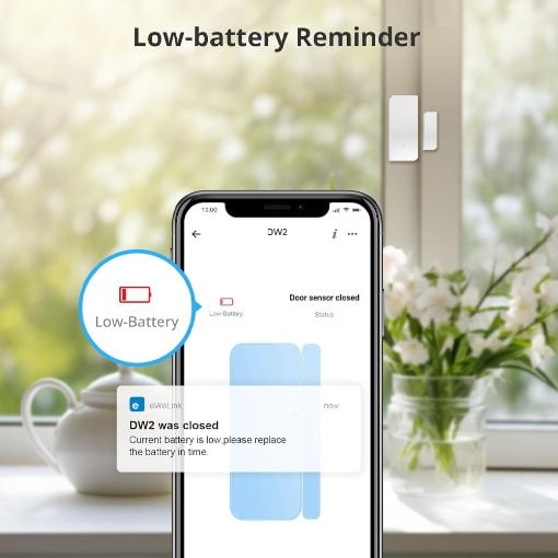 Εικόνα της Door/Window Smart Sensor Sonoff White DW2-Wi-Fi