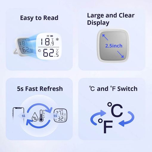 Εικόνα της Smart Temperature Humidity Sensor Sonoff Zigbee SNZB-02D