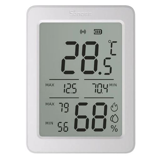 Εικόνα της Temperature &  Humidity Sensor Sonoff AirGuard TH 3.6'' LCD Zigbee SNZB-02DR2