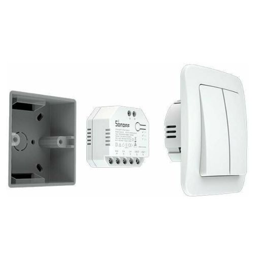 Εικόνα της Έξυπνος Ενδιάμεσος Διακόπτης Sonoff Wi-Fi White DUALR3