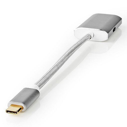 Εικόνα της Adapter Nedis USB-C Male to HDMI Female 4K@60Hz 0.2m Silver CCTB64680AL02