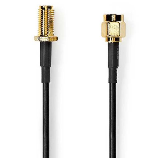 Εικόνα της Καλώδιο Επέκτασης Nedis SMA Male to SMA Female Gold-Plated 1m Black CSGB02010BK10