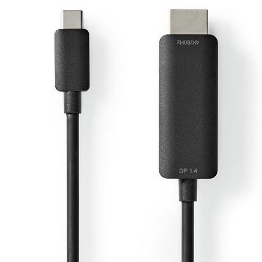 Εικόνα της Καλώδιο Nedis USB-C Male to HDMI Male Nickel Plated 4K@60Hz 1m Black CCGL64655BK10