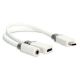 Εικόνα της Adapter Nedis USB-C Male to 3.5mm Female/USB-C Female 0.1m White CCBW64922WT01