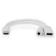 Εικόνα της Adapter Nedis USB-C Male to 3.5mm Female/USB-C Female 0.1m White CCBW64922WT01