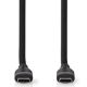 Εικόνα της Καλώδιο Nedis USB-C Male to USB-C Male 1.5m Black CCGB60820BK15