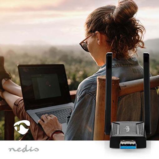 Εικόνα της USB Dongle Nedis με Κεραία 2.4/5GHz Black WSNWA1210BK