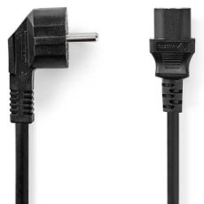 Εικόνα της Καλώδιο Τροφοδοσίας Nedis C13 Γωνιακό Nickel Plated 10m Black CEGL10000BK100