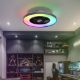 Εικόνα της Ανεμιστήρας Οροφής 123LED 60.4cm με LED Φωτισμό RGB 2000-4000K WiFi & Τηλεχειριστήριο 52W Black