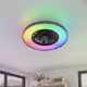 Εικόνα της Ανεμιστήρας Οροφής 123LED 60.4cm με LED Φωτισμό RGB 2000-4000K WiFi & Τηλεχειριστήριο 52W Black
