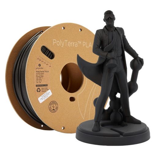 Εικόνα της Polymaker PolyTerra PLA Filament 1.75mm Spool of 1kg Charcoal Black PM70820