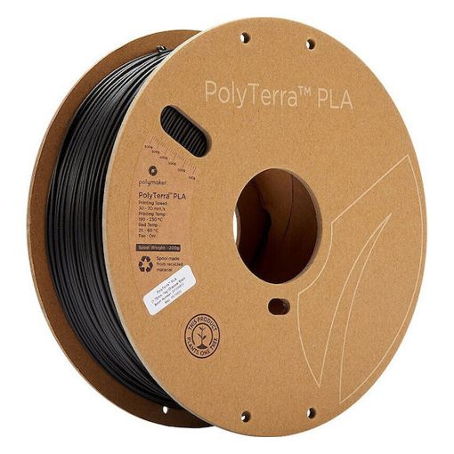 Εικόνα της Polymaker PolyTerra PLA Filament 1.75mm Spool of 1kg Charcoal Black PM70820